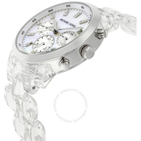 Michael Kors Crystal Chronograph Quartz White Mother of Pearl 